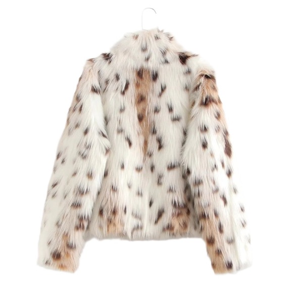 Spotted Faux Fur Coat - Picture 2 of 6